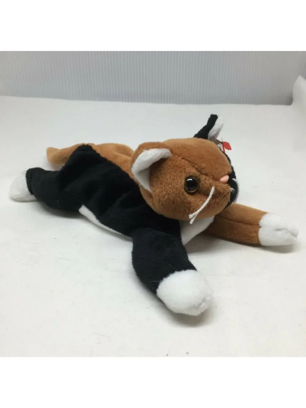 Ty Beanie Baby Calico Chip Cat Plush Brown Black White Stuffed Animal Toy 1996